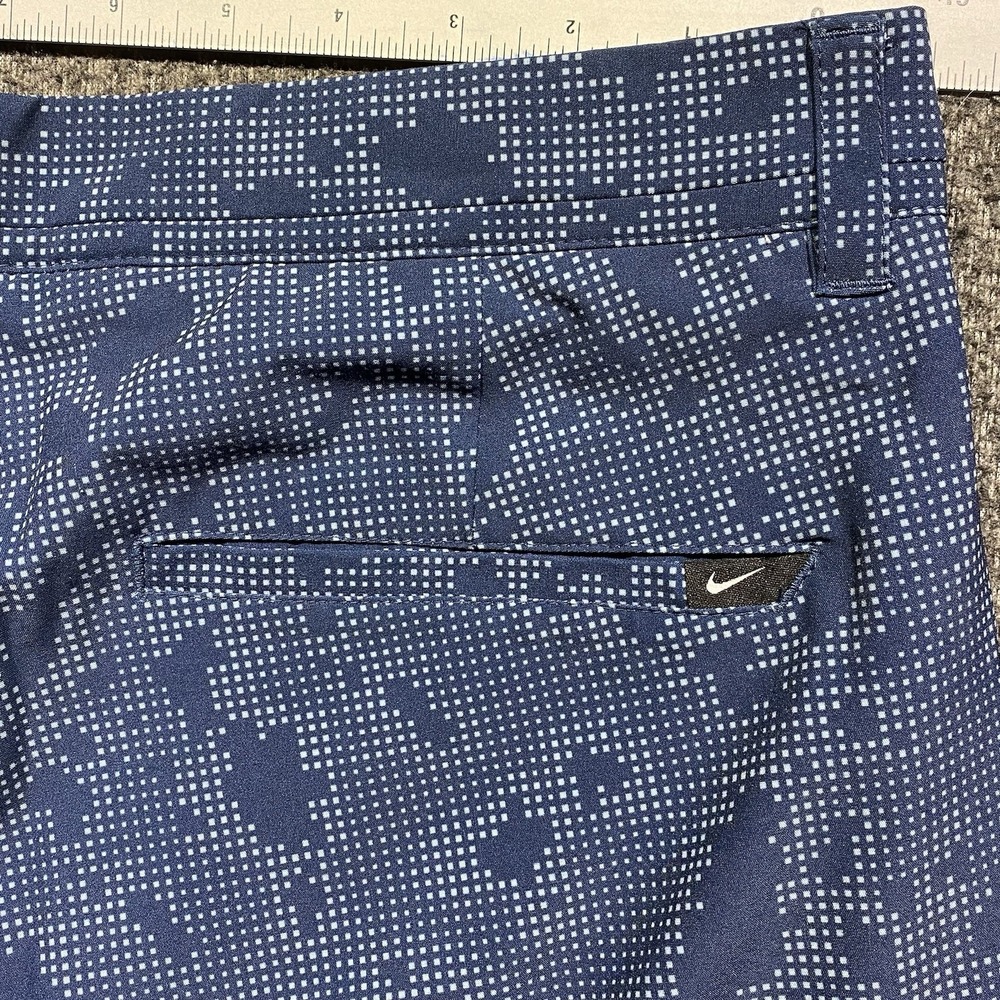 Nike Golf Mens Dri-Fit Camo Shorts 36 Blue Stretch Performance Stretch Lightweig - Picture 9 of 9